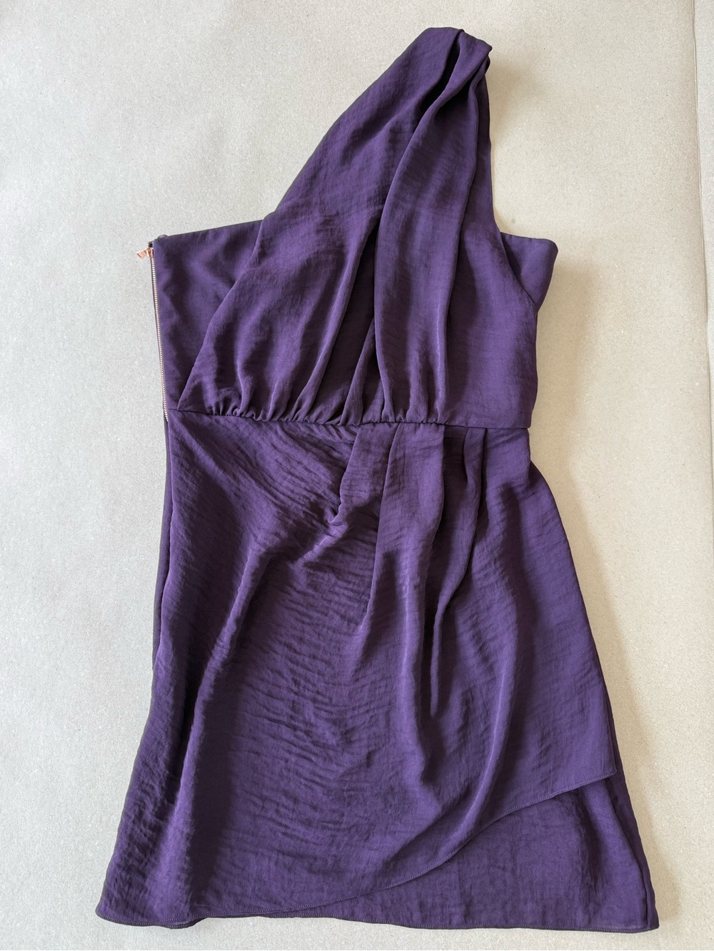 Rebecca Taylor — NWOT Plum One-Shoulder Cocktail Dress — Size 12